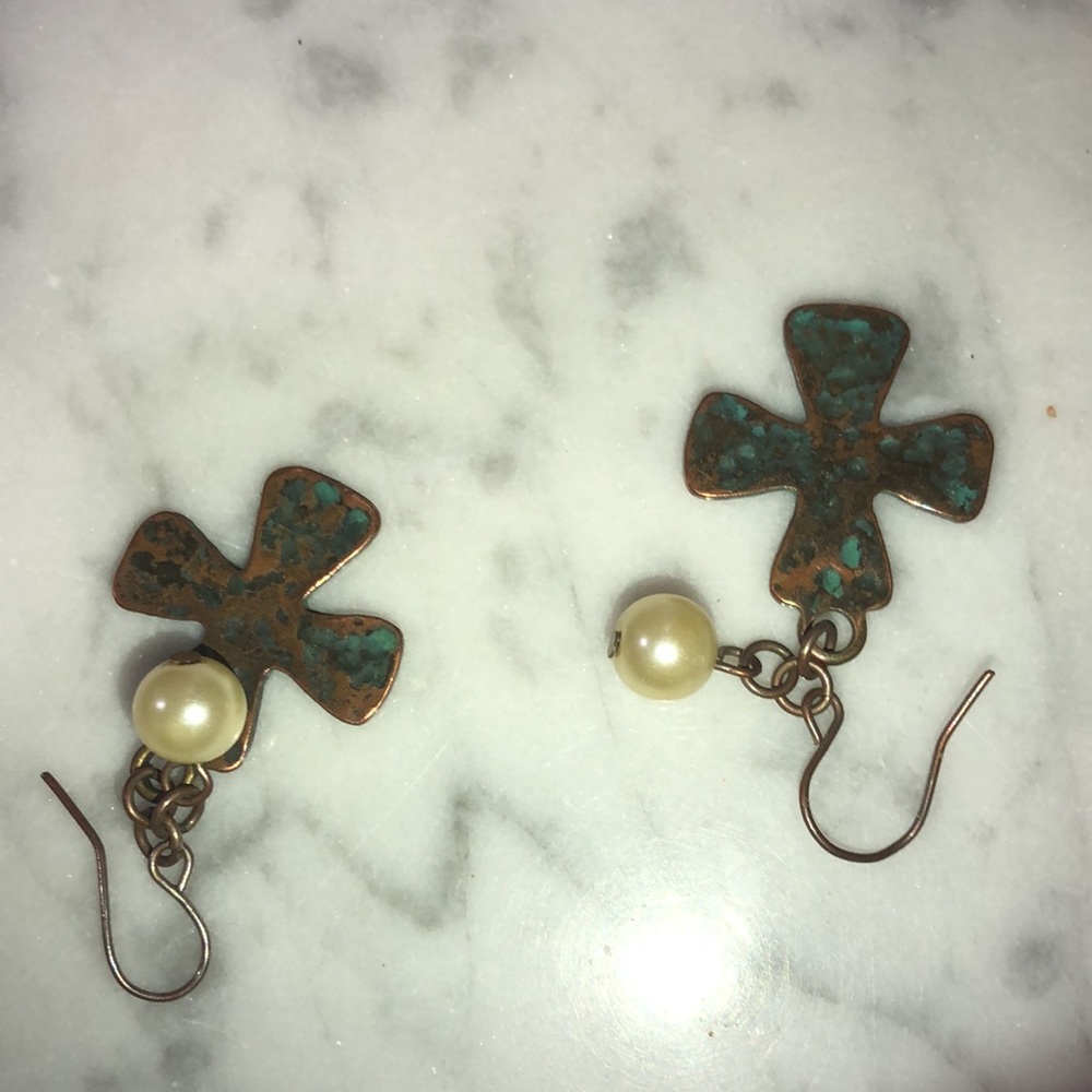 Cross earrings - Picture 2 of 2